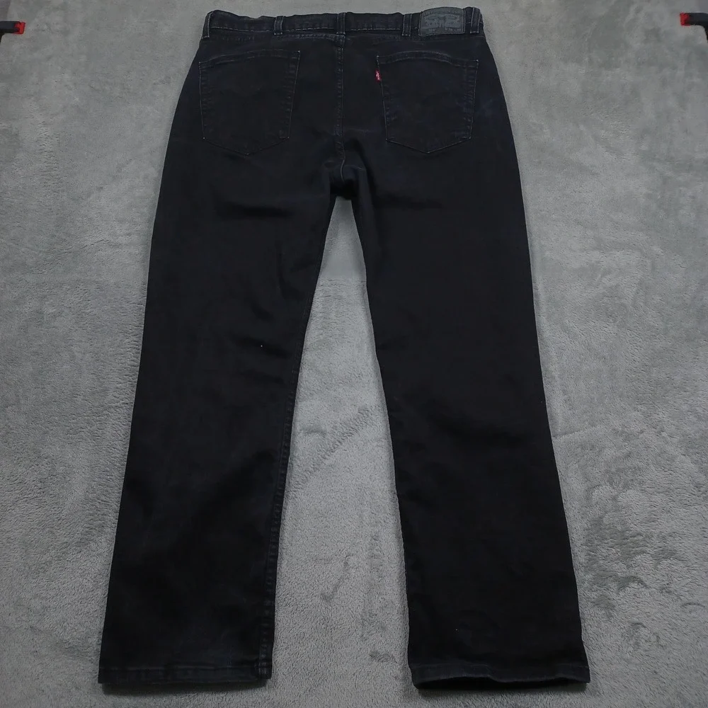 Levis 514 Jeans‎ Mens 38x30 Black Denim Casual Straight Fit Modern Distressed